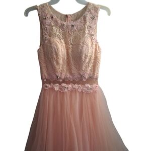Elegant Pink Lace Kids Dress